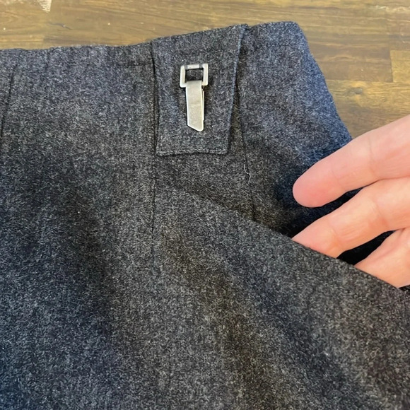 Dino Valiano Vintage Wool Skirt Gray Long Line High Waisted Pleated 38 D Small - Picture 7 of 12